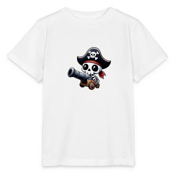 Pirat - Skelett - Stanley/Stella Kinder T-Shirt MINI CREATOR  - Weiß - Vorne - Maike (125cm)