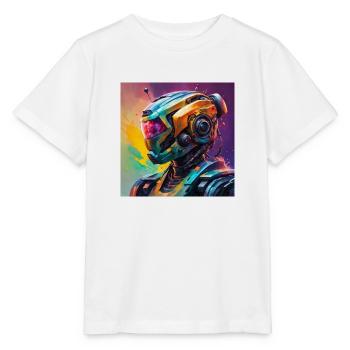 Affiche Cyborg - T-shirt bio MINI CREATOR Stanley/Stella Enfant - blanc - Devant - Maike (125cm)