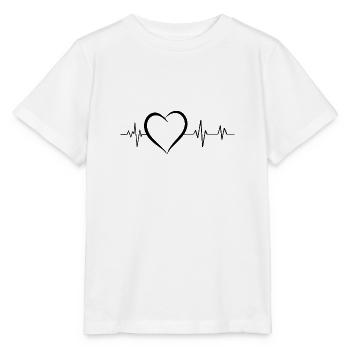 battement de cœur - T-shirt bio MINI CREATOR Stanley/Stella Enfant - blanc - Devant - Maike (125cm)