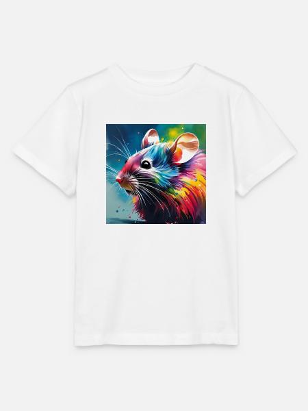 Maus Farbig - Stanley/Stella Kinder T-Shirt MINI CREATOR - Weiß