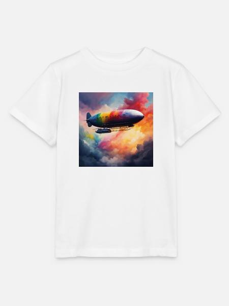 Zeppelin farbig - Stanley/Stella Kinder T-Shirt MINI CREATOR  - Weiß