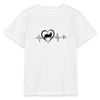 Otter heartbeat - Stanley/Stella MINI CREATOR Kids’ T-Shirt - white - Front - Maike (125cm)