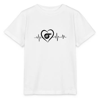 Turbo-Herzschlag - Stanley/Stella Kinder T-Shirt MINI CREATOR  - Weiß - Vorne - Maike (125cm)