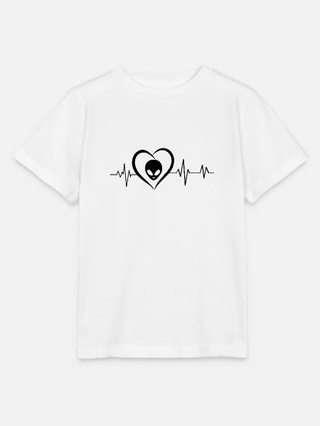 Herzschlag von Außerirdischen - Stanley/Stella Kinder T-Shirt MINI CREATOR - Weiß