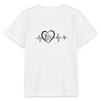 heartbeat drawing - Stanley/Stella MINI CREATOR Kids’ T-Shirt - white - Front - Maike (125cm)
