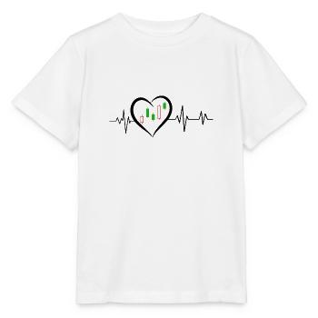 Stock market heartbeat - Stanley/Stella MINI CREATOR Kids’ T-Shirt - white - Front - Maike (125cm)