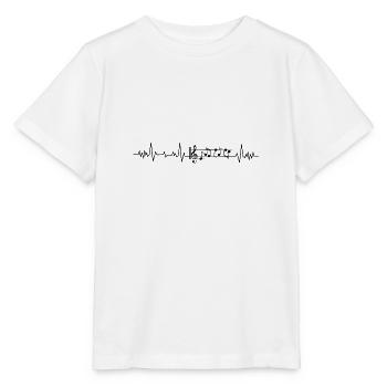 Herzschlag Musiknote - Stanley/Stella Kinder T-Shirt MINI CREATOR  - Weiß - Vorne - Maike (125cm)