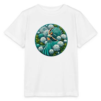 Danseuse orientale turquoise - T-shirt bio MINI CREATOR Stanley/Stella Enfant - blanc - Devant - Maike (125cm)