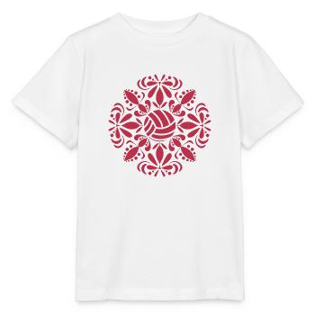 Volleyball Mandala - Stanley/Stella Kinder T-Shirt MINI CREATOR  - Weiß - Vorne - Maike (125cm)