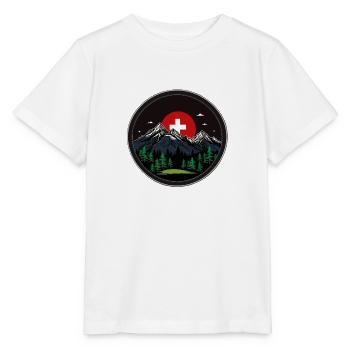 Schweizer Flagge - Stanley/Stella Kinder T-Shirt MINI CREATOR  - Weiß - Vorne - Maike (125cm)