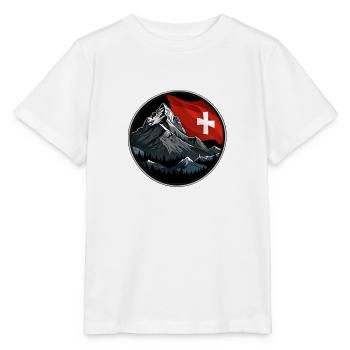 Schweizer Flagge - Stanley/Stella Kinder T-Shirt MINI CREATOR  - Weiß - Vorne - Maike (125cm)