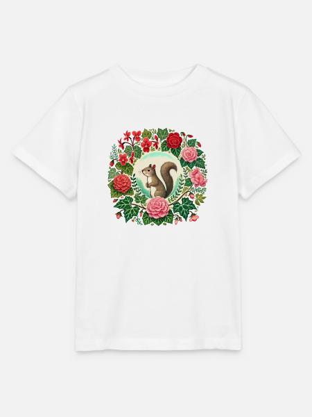 Niedliches Eichhörnchen - Stanley/Stella Kinder T-Shirt MINI CREATOR  - Weiß