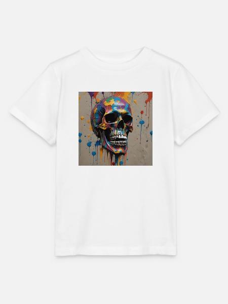 Skull 2 - Stanley/Stella Kinder T-Shirt MINI CREATOR  - Weiß