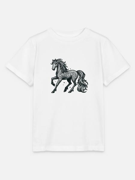 Reitpferd - Stanley/Stella Kinder T-Shirt MINI CREATOR  - Weiß