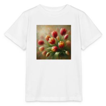 Esthétique Tulipes Fleurs - T-shirt bio MINI CREATOR Stanley/Stella Enfant - blanc - Devant - Maike (125cm)
