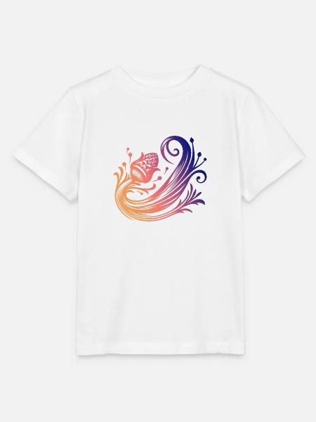 Ornamentales Blumendesign - Stanley/Stella Kinder T-Shirt MINI CREATOR - Weiß