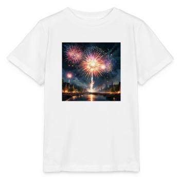 Feuerwerk - Stanley/Stella Kinder T-Shirt MINI CREATOR  - Weiß - Vorne - Maike (125cm)