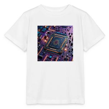 Microchip Colored - Stanley/Stella Kinder T-Shirt MINI CREATOR  - Weiß - Vorne - Maike (125cm)