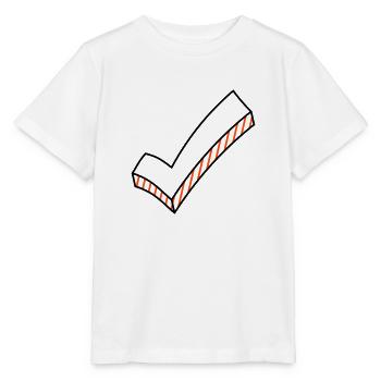 Haken dran zweifarbig - Stanley/Stella Kinder T-Shirt MINI CREATOR  - Weiß - Vorne - Maike (125cm)