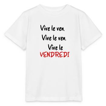 vive le VENDREDI - T-shirt bio MINI CREATOR Stanley/Stella Enfant - blanc - Devant - Maike (125cm)