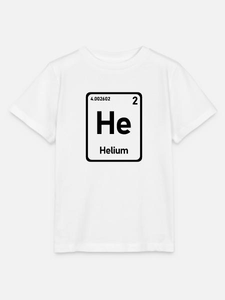 Periodisches Element Helium - Stanley/Stella Kinder T-Shirt MINI CREATOR - Weiß