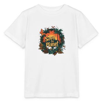 Save the planet Butterfly - Stanley/Stella Kinder T-Shirt MINI CREATOR  - Weiß - Vorne - Maike (125cm)