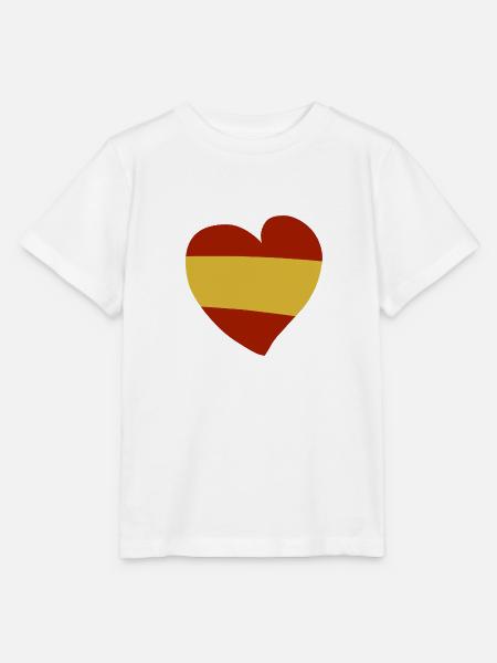 Spanien Herz - Stanley/Stella Kinder T-Shirt MINI CREATOR  - Weiß