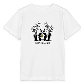 Détendu – Panda Design - T-shirt bio MINI CREATOR Stanley/Stella Enfant - blanc - Devant - Maike (125cm)