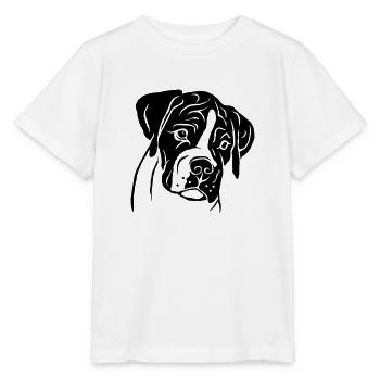Boxer Welpe - Stanley/Stella Kinder T-Shirt MINI CREATOR  - Weiß - Vorne - Maike (125cm)