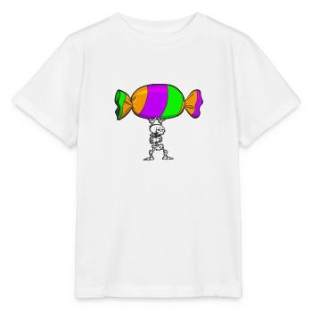 Halloween Skelett - Stanley/Stella Kinder T-Shirt MINI CREATOR  - Weiß - Vorne - Maike (125cm)