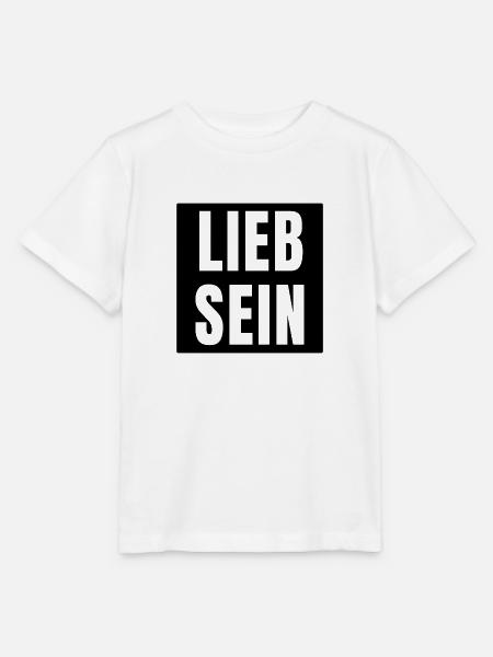 Lieb sein Schriftzug einfach love nice - Stanley/Stella Kinder T-Shirt MINI CREATOR - Weiß