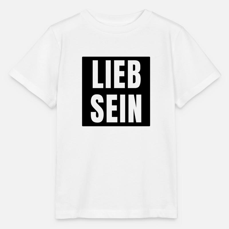 Lieb sein Schriftzug einfach love nice - Stanley/Stella Kinder T-Shirt MINI CREATOR  - Weiß