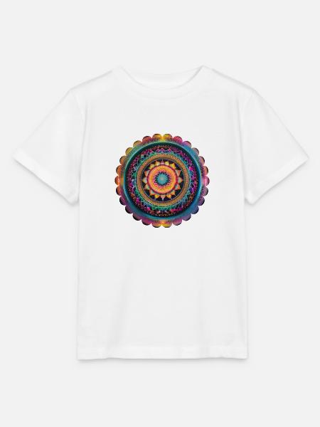 Futuristisches Mandala - Stanley/Stella Kinder T-Shirt MINI CREATOR - Weiß