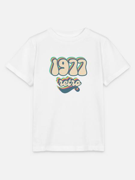 1977 Retro Geschenkidee - Stanley/Stella Kinder T-Shirt MINI CREATOR - Weiß