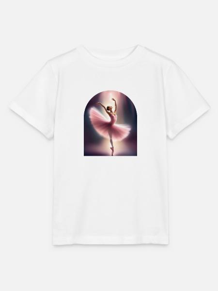 Eine Ballerina in einem rosa Tutu - Stanley/Stella Kinder T-Shirt MINI CREATOR - Weiß