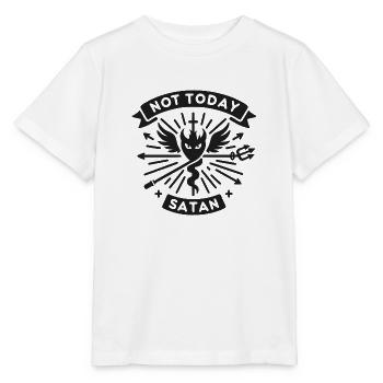 Nicht heute Satan - Stanley/Stella Kinder T-Shirt MINI CREATOR  - Weiß - Vorne - Maike (125cm)