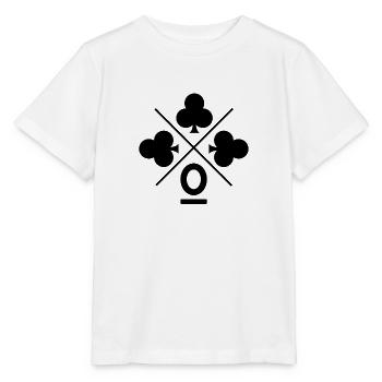 Lettre o trèfle porte bonheur - T-shirt bio MINI CREATOR Stanley/Stella Enfant - blanc - Devant - Maike (125cm)