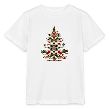 Tannenbaum mit Ornamenten - Stanley/Stella Kinder T-Shirt MINI CREATOR  - Weiß - Vorne - Maike (125cm)