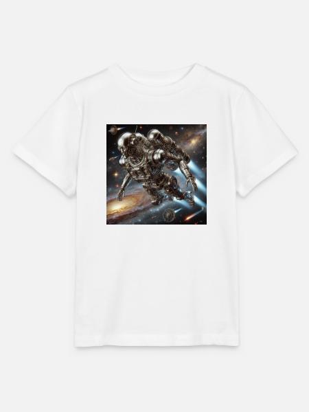 Roboter im Weltall - Stanley/Stella Kinder T-Shirt MINI CREATOR - Weiß
