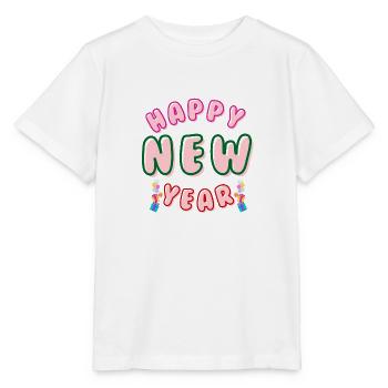 Happy New Year - Stanley/Stella Kinder T-Shirt MINI CREATOR  - Weiß - Vorne - Maike (125cm)