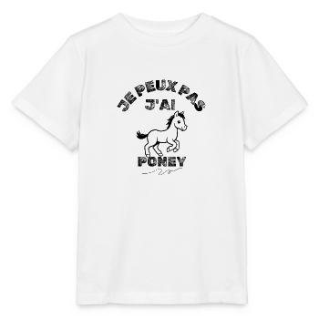 Ich kann nicht, ich habe Pony - Stanley/Stella Kinder T-Shirt MINI CREATOR  - Weiß - Vorne - Maike (125cm)