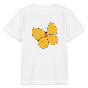 Un papillon jaune - T-shirt bio MINI CREATOR Stanley/Stella Enfant - blanc - Devant - Maike (125cm)