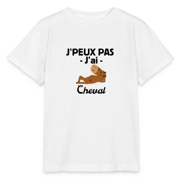 Cheval amateur de chevaux tribal sauvage - T-shirt bio MINI CREATOR Stanley/Stella Enfant - blanc - Devant - Maike (125cm)