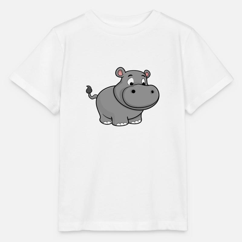 Glückliches Nilpferd - Stanley/Stella Kinder T-Shirt MINI CREATOR  - Weiß