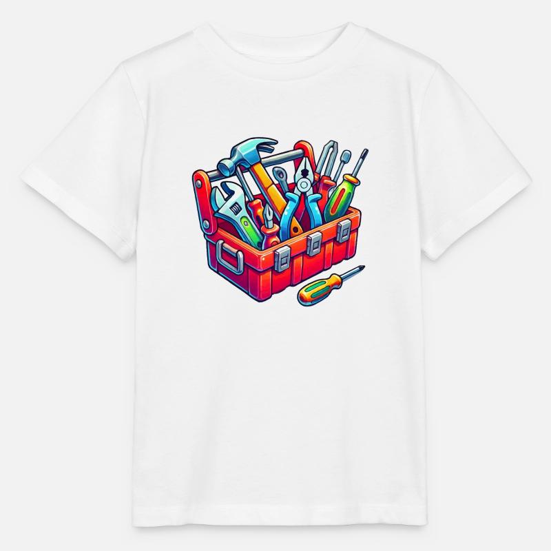 Boîte à outils - T-shirt bio MINI CREATOR Stanley/Stella Enfant - blanc