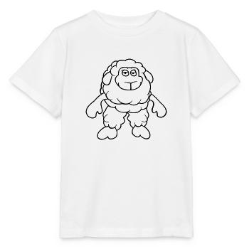 Schaf Steht Cool Gelangweilt Müde Cartoon Comic - Stanley/Stella Kinder T-Shirt MINI CREATOR  - Weiß - Vorne - Maike (125cm)