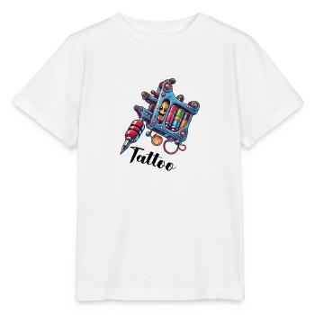 tattoo machine - Stanley/Stella MINI CREATOR Kids’ T-Shirt - white - Front - Maike (125cm)
