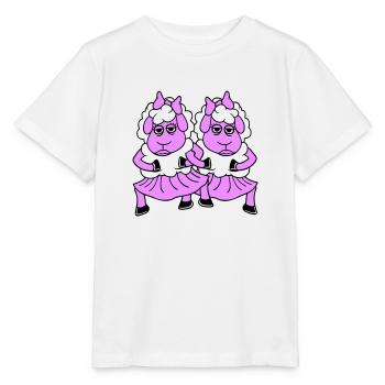 2 Couple de moutons Fatigué Ennuyé Copines Cool - T-shirt bio MINI CREATOR Stanley/Stella Enfant - blanc - Devant - Maike (125cm)