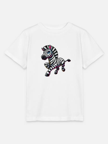 zebra comic - Stanley/Stella Kinder T-Shirt MINI CREATOR  - Weiß