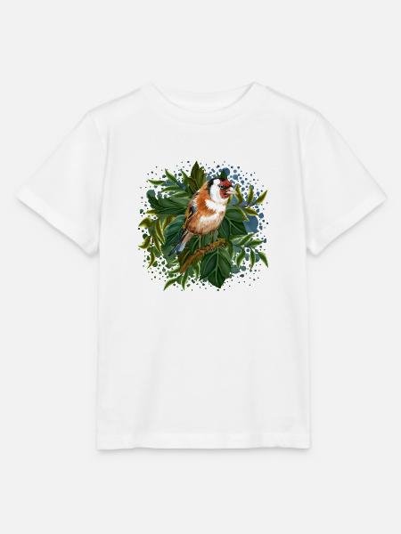 Bunter Vogel - Stanley/Stella Kinder T-Shirt MINI CREATOR  - Weiß